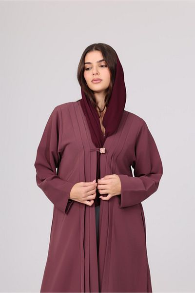 IKKXA Soild Pleated Colored Abaya