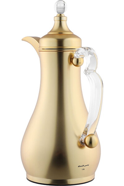 Alsaif Gallery Asalah Saif Gallery Thermos Set, 1/1 liter, glass inner material, steel outer body, transparent