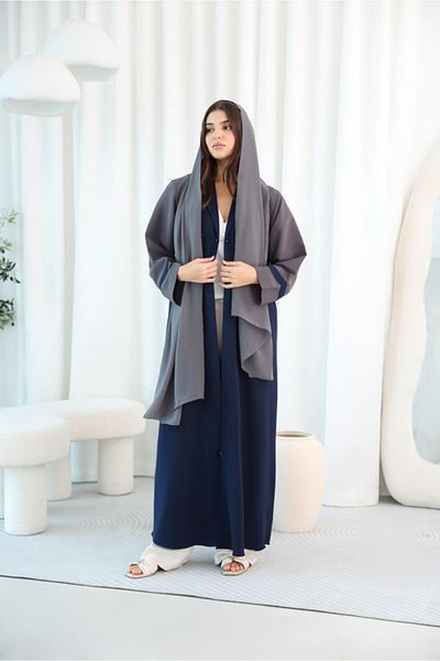 IKKXA Blazer Design Open Front Abaya