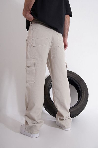 wamoss Relaxed New Season Sleeve Leg Baggy Loose Cargo Pant Skb 2025