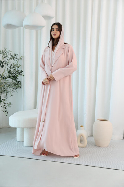 IKKXA عباية ملونة بتصميم بليزر رسمي