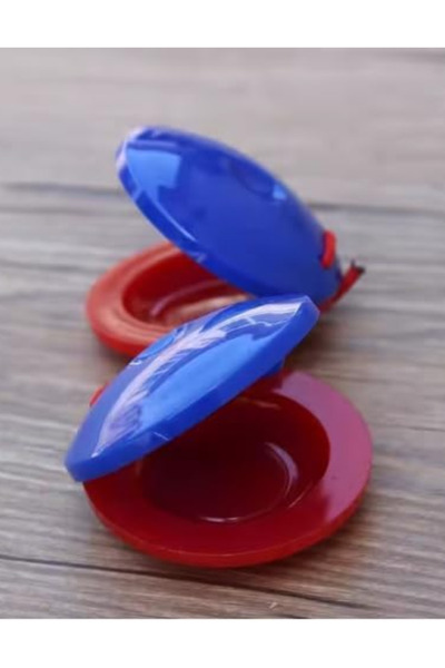 MegArya Kids Toy Plastic Castanets Percussion Instrument in Red and Blue mix