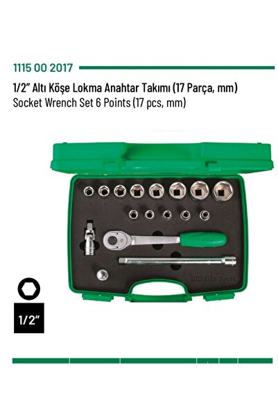 Elta Socket Set 1/2 Six Corner (17 Pieces)