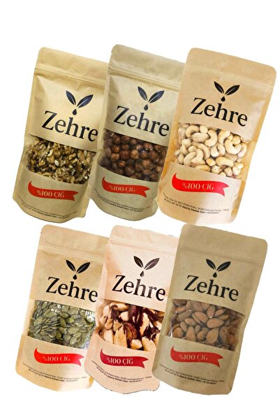 Zehre 6'lı Avantaj Paketi - ÇİĞ - Fındık, Badem, Ceviz, Kaju, Kabak Çekirdeği...