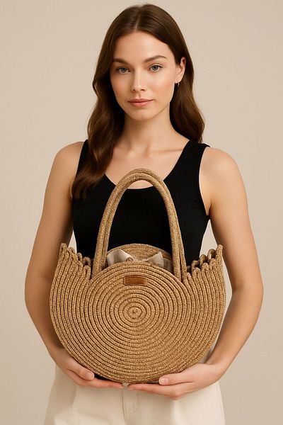 HEPSHOP Women's Knitted First Quality Hand Shoulder Bag