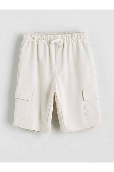 LC Waikiki Quality Parts from Celebi Store |   Gray Elastic Waist Boy's Cargo Shorts