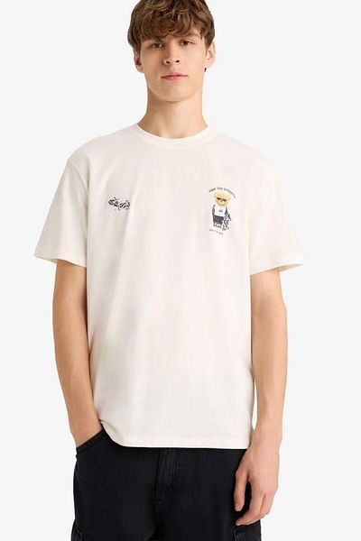 DeFacto New Season Regular Fit Crew Neck Printed Short Sleeve T-Shirt