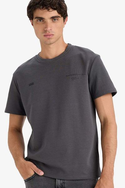 DeFacto New Season Boxy Fit Crew Neck Printed Short Sleeve T-Shirt