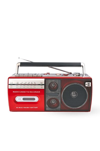 SR-28W Bt/Fm/Usb Kaset Çalar Kırmızı