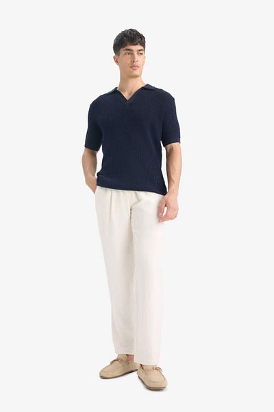 DeFacto New Season 100% Cotton Standard Fit Polo Neck Short Sleeve Knitwear T-Shirt