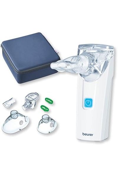 Beurer IH 55 Nebulizer with vibrating membrane technology, portable and quiet, self-cleaning functio