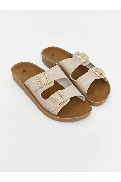 LC Waikiki Quality Parts from Celebi Store |   Beige Suede Look Women's Slippers