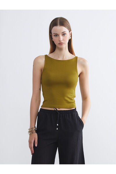 LC Waikiki Khaki Crew Neck Women's Tank Top
