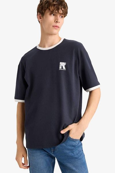 DeFacto New Season Boxy Fit Crew Neck Printed Short Sleeve T-Shirt