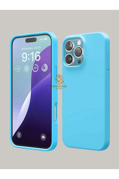 Massemr Apple iPhone 16 Pro Max Compatible Nano Velvet Lined Matte Silicone Case Shock Absorbing Luxury Protection