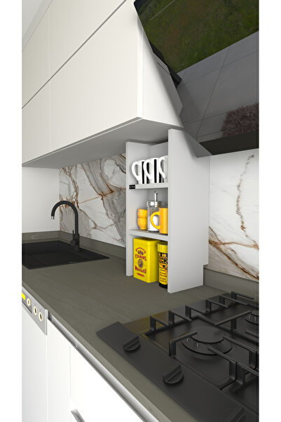 Tiklad Özel Ölçülü Mutfak Doğalgaz Borusu Gizleme, Kapama, Mutfak Rafı