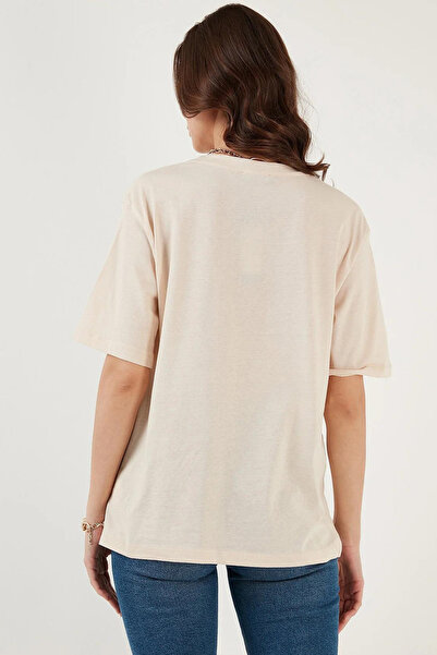 Superlife Γυναικείο μπλουζάκι με λαιμόκοψη Superlife με στάμπα SPR21YK23