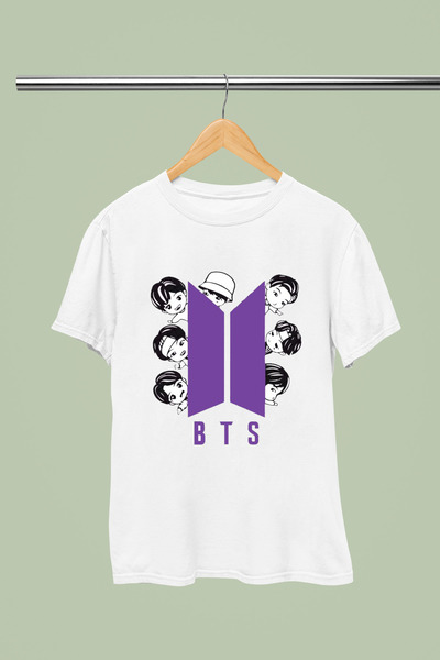 MAGORS TRIUC BTS ARMY PRINTED 100% BUMBAC CU TEXTURA MOALE GOLIȚĂ DE BICICLET...