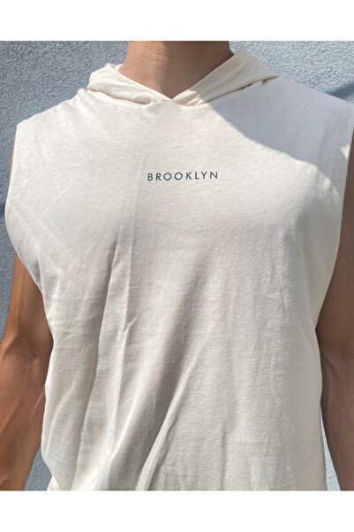 Superlife Σούπερλιφ Άνδρας Μπλούζα με Κουκούλα Regular Fit Brooklyn Τύπωμα T-Shirt SPR22TS121