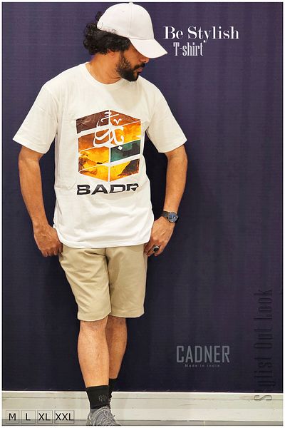 Cadner Men's T Shirt, High-quality Badar Printed, Lightweight Crew Neck T Shirts For Men