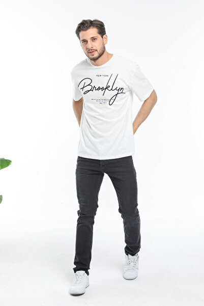 Superlife Ανδρικό μπλουζάκι με λαιμόκοψη Superlife Standard & Regular Fit SPR22TS110