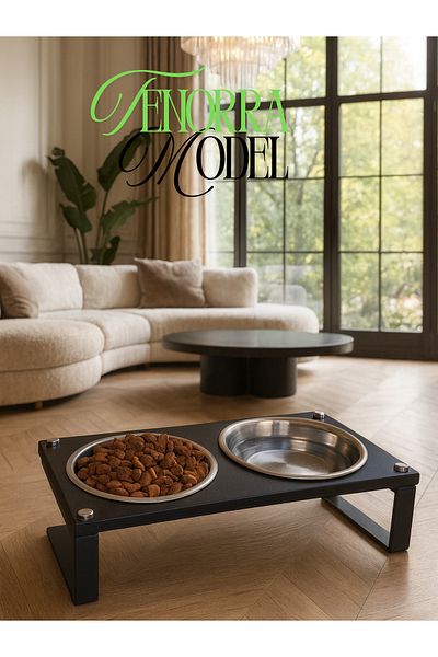 Okay Food and Water Stand for Cats and Dogs - 10 Percent Slope, High Quality and Healthy Design