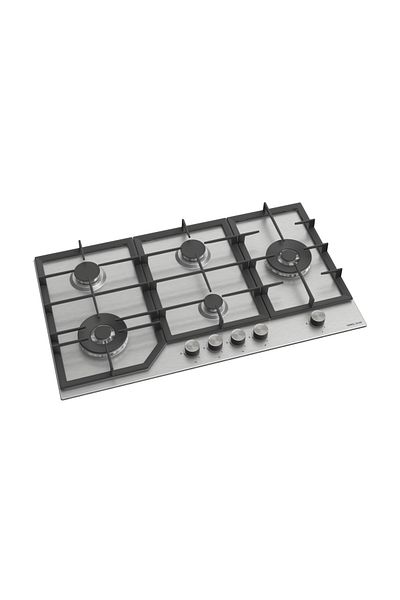 general goldin 87x52 cm Built in 5 Burner, Heavy Duty Iron Cast Support, Total Safety, Easy to Clean, Auto Burn