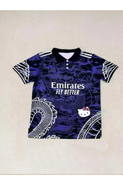 Minga London Mor Hello Kitty Detaylı Yakalı Forma Tshirt- Ghostella