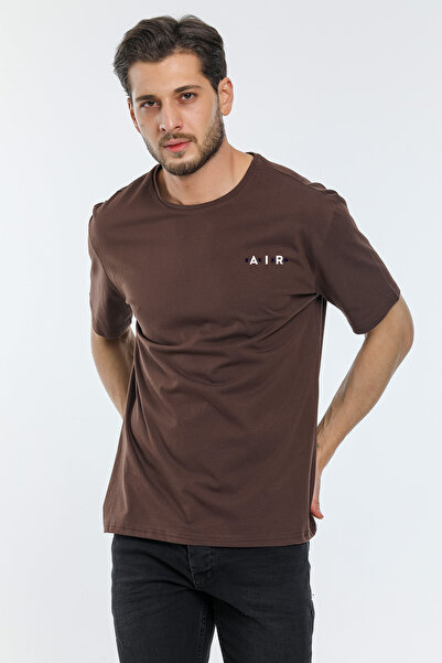 Superlife Ανδρικό μπλουζάκι με λαιμόκοψη Superlife με στάμπα SPR21Y23