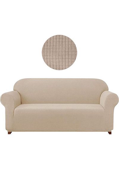 BOSTAN Lycra Sofa, Sofa, Sofa Bed Cover, 3-Person Sofa Cover, Elastic, Pitikare Pattern