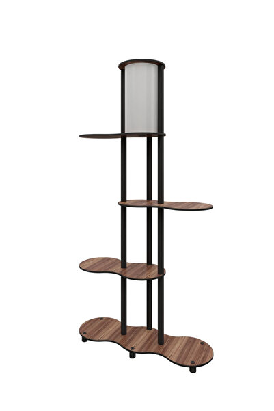 RAVILO Travers Raflı Lambader Ceviz