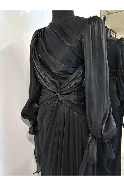 Moda Neva Janjanli Şi̇fon Önden Bağlamali Abi̇ye