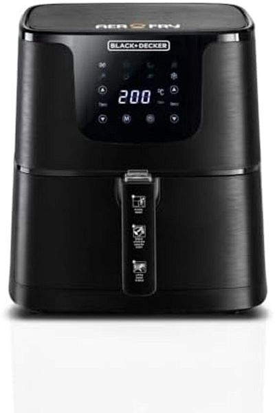 Black&Decker BLACK+DECKER Air Fryer 7 Preset Programs Digital Control Panel 1700W 5.8L Black AF700-B5