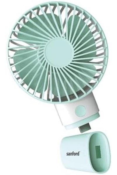Sanford 2 in 1 Rechargeable Hand Fan & Power bank SF937HFN, Green