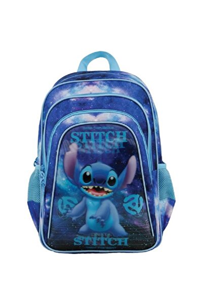 SUNCE حقيبة ظهر مدرسية ديزني ستيتش بثلاثة أقسام مع سحاب للإغلاق
