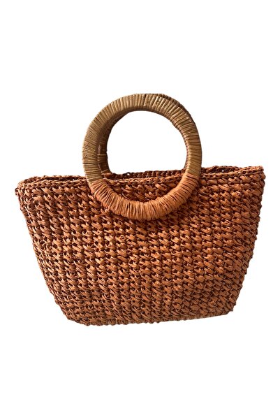 handmadevera Rafya el çantası