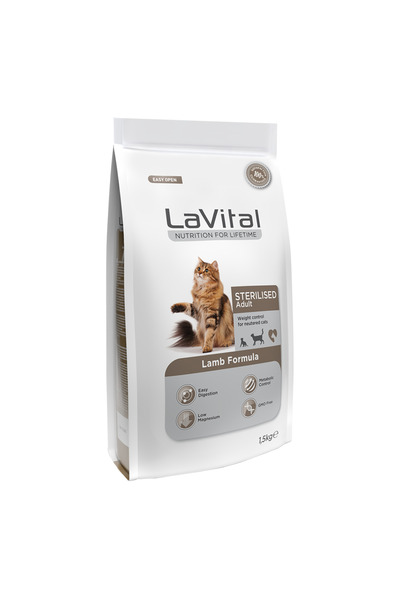 LaVital LaVital Kısırlaştırılmış Kuru Kedi Maması (Sterilised Adult) Kuzu Etl...