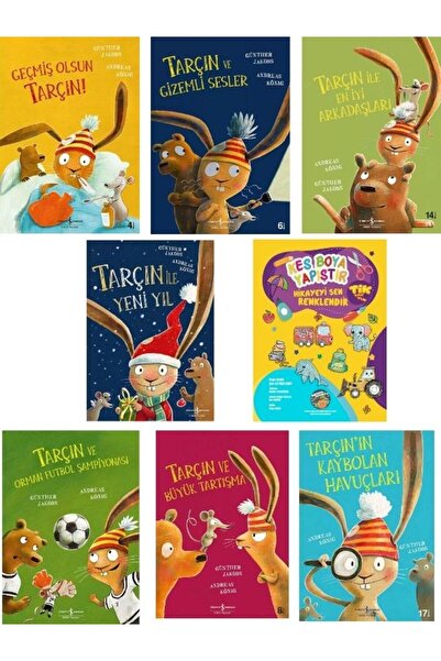 TÜRKİYE İŞ BANKASI KÜLTÜR YAYINLARI İş Kültür Tarçın Serisi- 7 Kitap Set- Kes Boya Yapıştır Kitap Hediyeli
