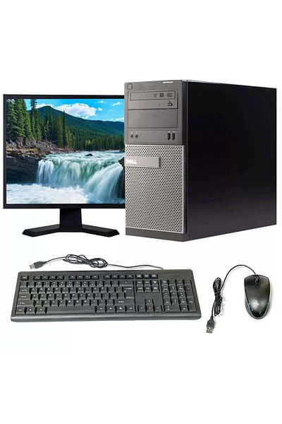 Dell Refurbished Dell Desktop Computer Intel Core i3 4th Generation with 17-inch Screen + All Accessories + Wi-Fi