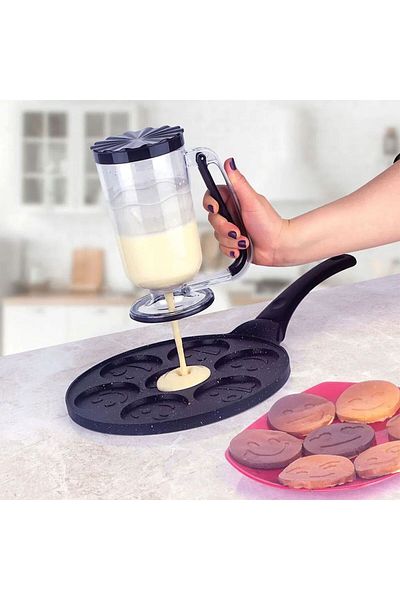 Leony Pancake Pouring Dispenser Practical Measured Dough Portioner Shaper 1000ml Pouring Apparatus