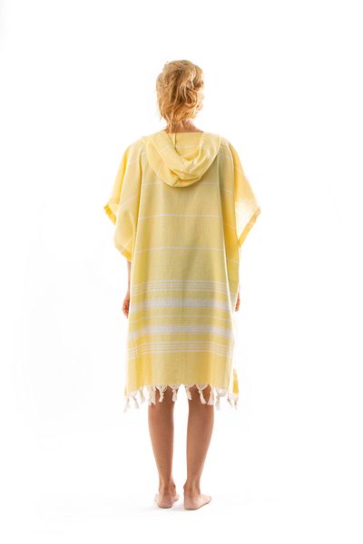 ELY PARKER Halat de baie Poncho Peshtemal Bumbac Prosop de plajă Albastru