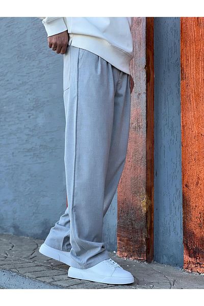 wamoss 2025 Pleated Comfortable Vintage Classic Wide Leg Baggy Trousers Pl11