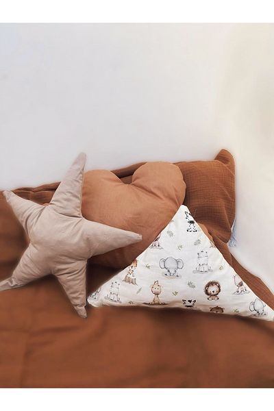 GOER STORE Cinnamon Shades Set of 3 Baby Room Decorative Pillows