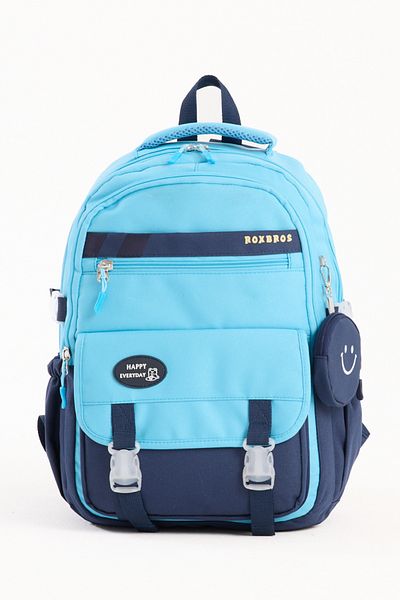 Roxbros Geantă de școală pentru fete și rucsac pentru băieți cu accesorii în stil coreean pentru școala primară, gimnazială, liceu