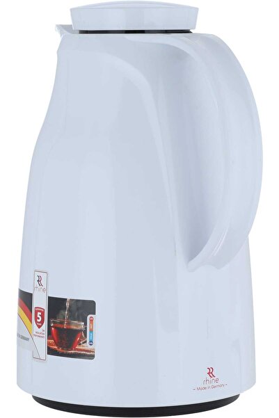 Rhein Thermos, 2L, Glass Inner Body, Plastic Outer Body - White