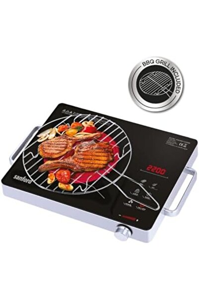 Sanford Sf5195Ic Infrared Cooker With BBQ Grill: Stainless Steel Body, High-Temperature Resistant Gl