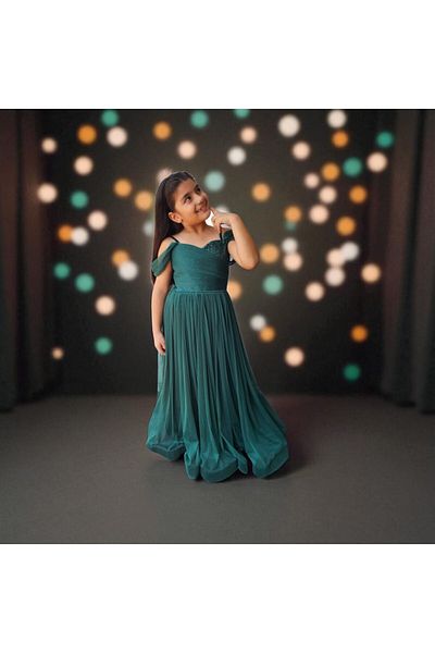 Ahsenimbebe Chest Y. Silvery Long Gezboy Girl's Evening Dress