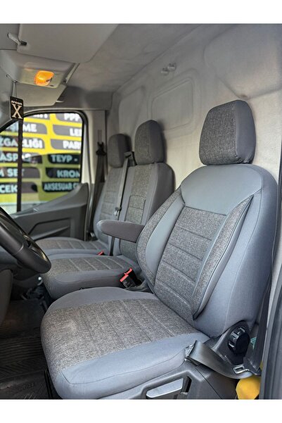 Zirve Crafter 2-1 Ticari Koltuk Kılıfı Ortopedik Keten Kumaş Yolcu Oturak 2 P...