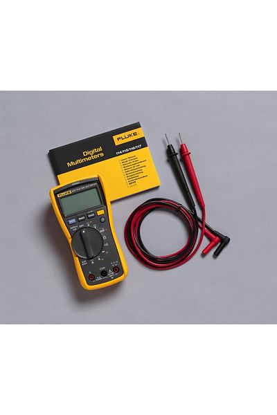 Fluke مقياس متعدد للكهرباء بجهد غير تلامسي، ١١٧، فلوك-١١٧، رمادي وأصفر