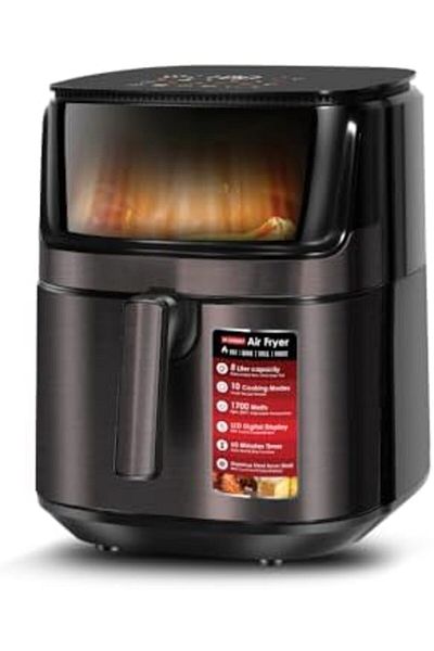Sanford SF2458AF Digital Air Fryer 8.0L Capacity (6L Basket), 1700W, Visible Window, LED Touch Displ